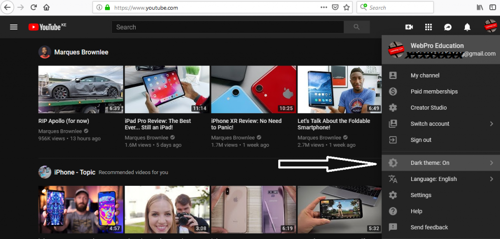 How To Turn On Dark Mode On Youtube Chromebook