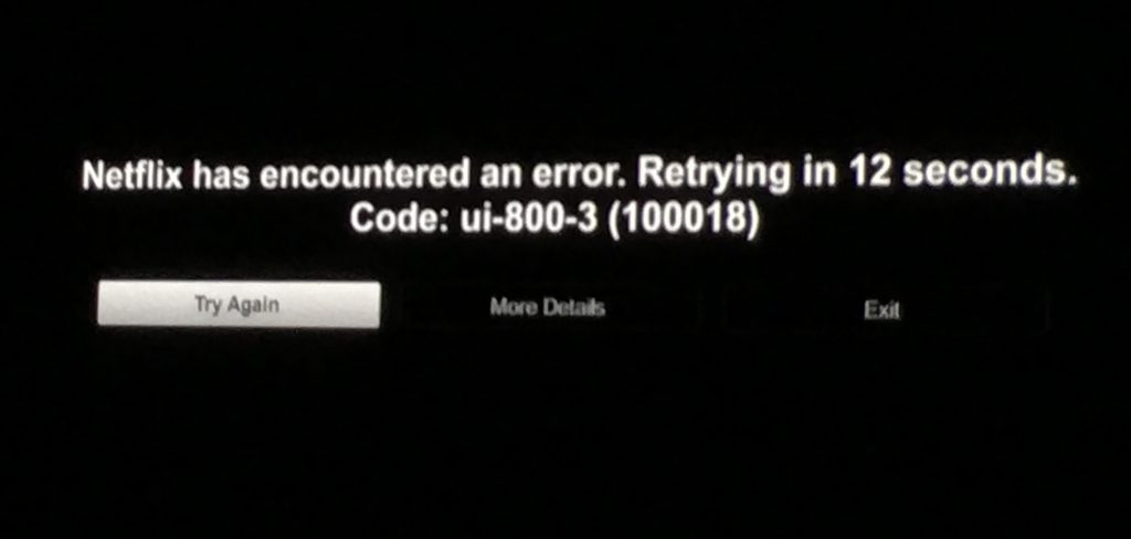 Netflix error code UI-800-3 explained in details