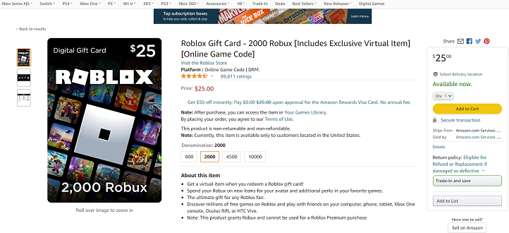 How To Buy Roblox Gift Cards From Amazon