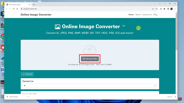 Convert PNG To JPEG Using Online Image Converter