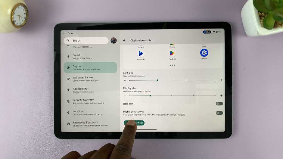 How To Enable / Disable High Contrast Text On Google Pixel Tablet