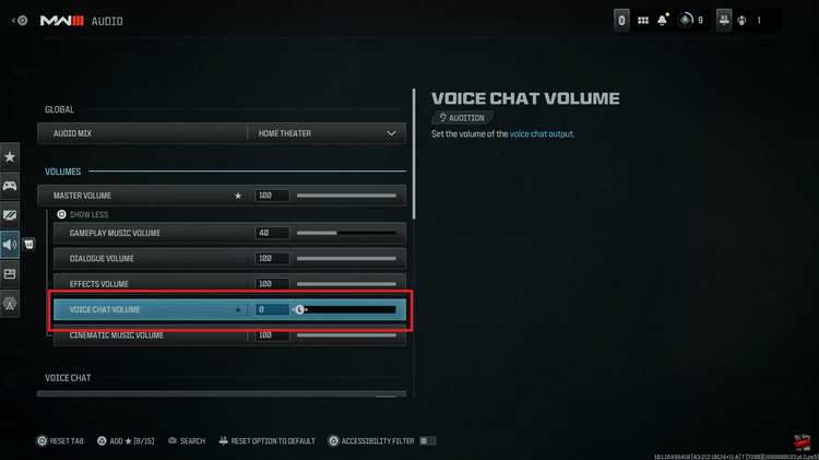 Turn OFF Voice Chat Volume In Call Of Duty Modern Warfare 3