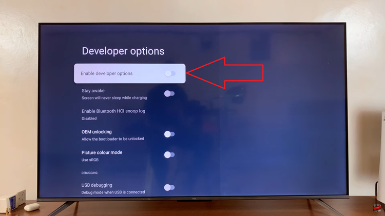 Disable Developer Options On TCL Google TV