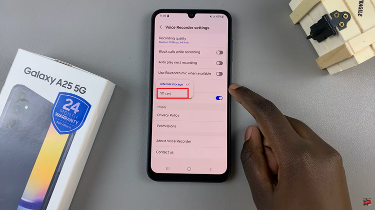 How To Save Voice Recordings To SD Card On Samsung Galaxy A25 5G