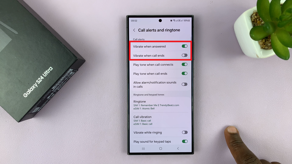 How To Enable Vibration When Call Is Answered/Ended On Samsung Galaxy S24’s