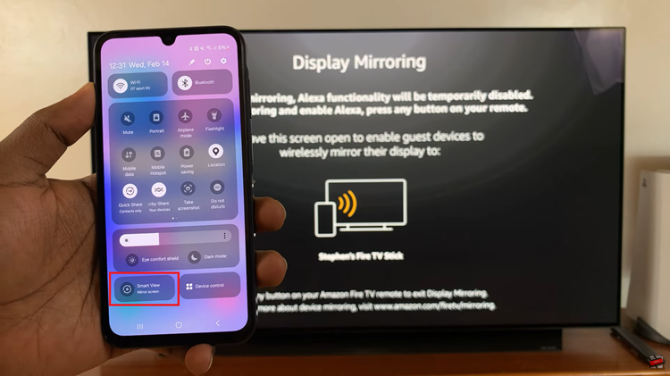 Wirelessly Screen Mirror Samsung Galaxy A15 To Amazon Fire TV