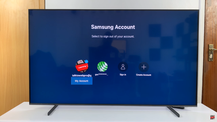 Change Active Samsung Account On Samsung Smart TV