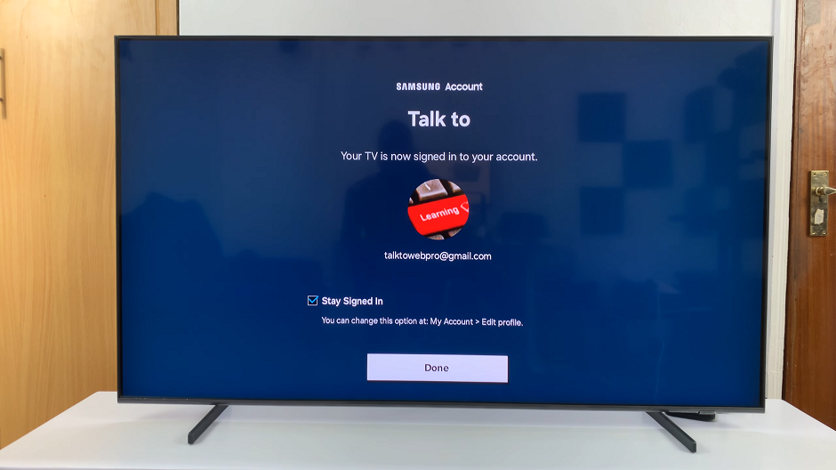 Add Samsung Account To Samsung Smart TV Without Phone