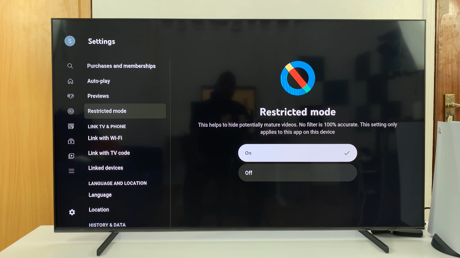 Turn YouTube Restricted Mode ON/OFF On Samsung Smart TV