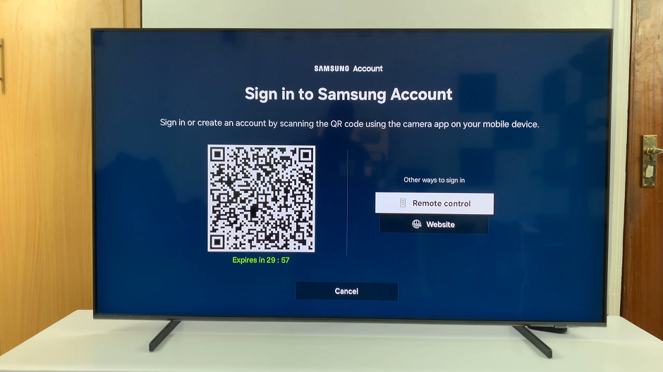 How To Add Samsung Account To Samsung Smart TV With Remote Control