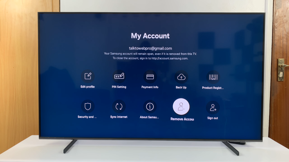 Remove Samsung Account From Smart TV