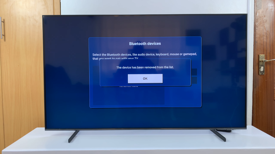 Delete Bluetooth Device From Samsung Smart TV