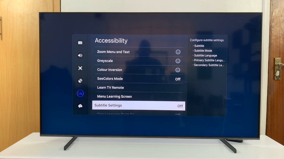 Turn Automatic Subtitles On ON/OFF Samsung Smart TV