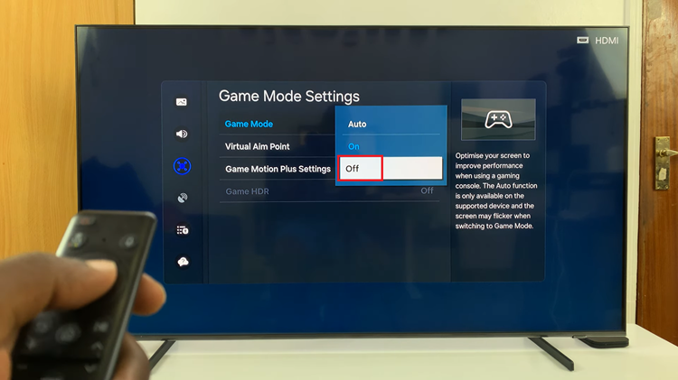 Turn OFF Game Mode On Samsung Smart TV