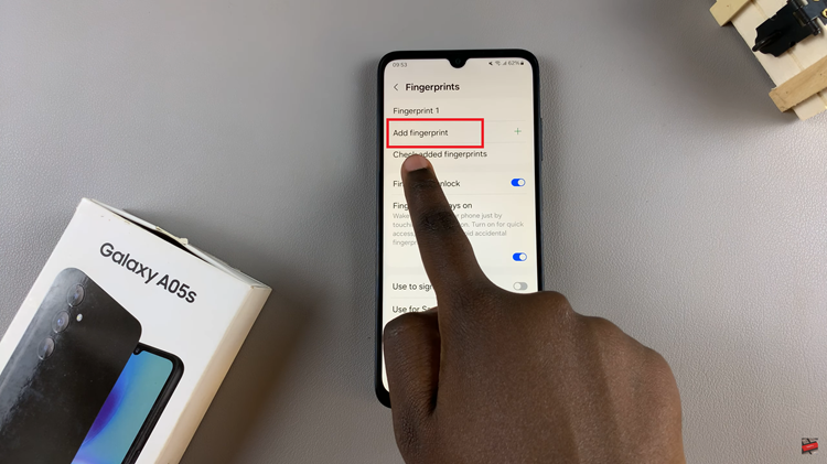 Add Fingerprint On Samsung Galaxy A05s