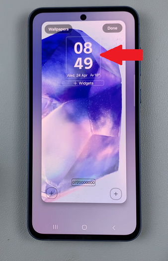 How To Show Today's Calendar Schedule On Always ON Display Of Samsung Galaxy A55 5G