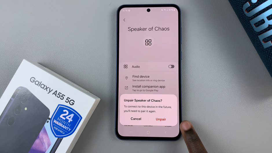 How To Unpair Bluetooth Speaker On Samsung Galaxy A55 5G
