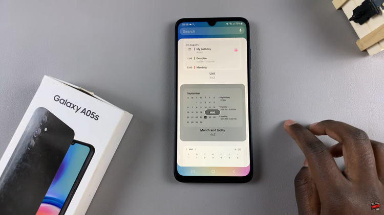 How To Add Calendar Widget To Home Screen On Samsung Galaxy A05s