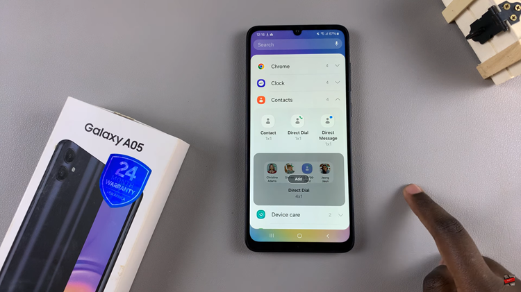 How To Add Contact Widget To Home Screen On Samsung Galaxy A05