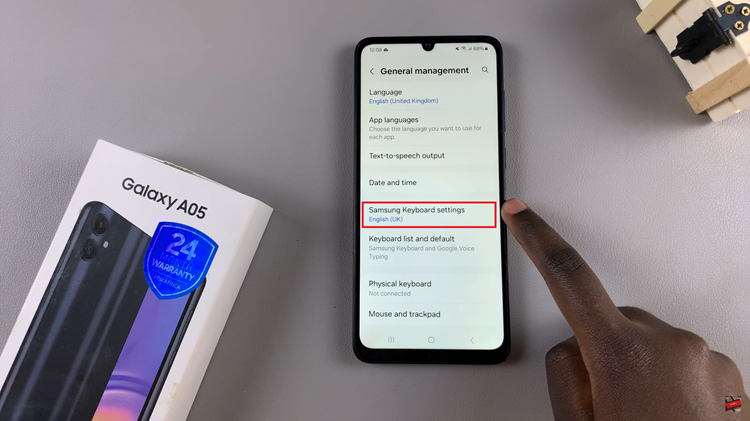Cómo agregar el idioma del teclado en Samsung Galaxy A05