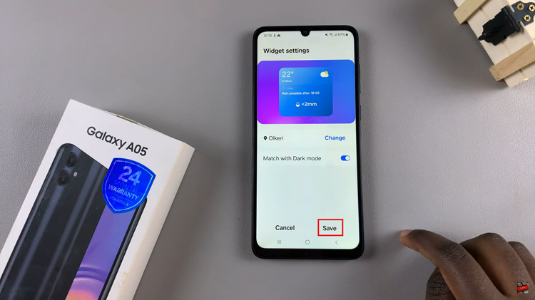 How To Add Weather Widget To Home Screen On Samsung Galaxy A05