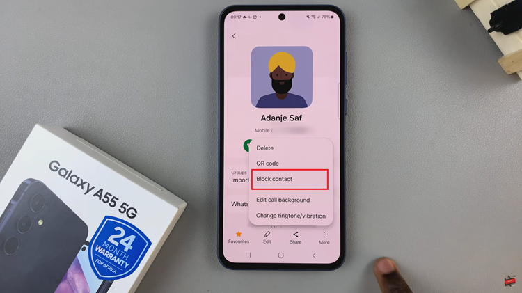 How To Block Contacts On Samsung Galaxy A55 5G