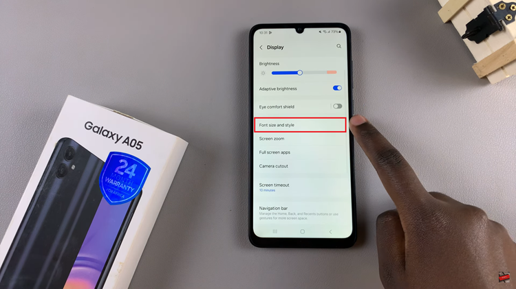 How To Change Font Size On Samsung Galaxy A05