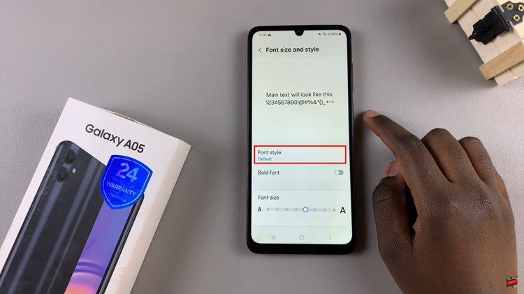 How To Change Font Style On Samsung Galaxy A05