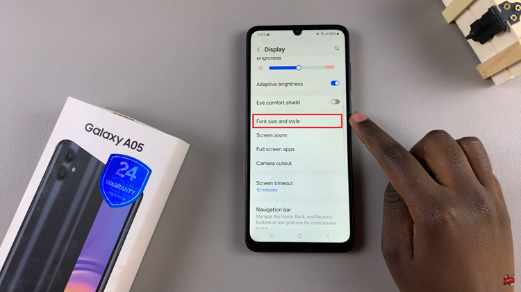 How To Change Font Style On Samsung Galaxy A05