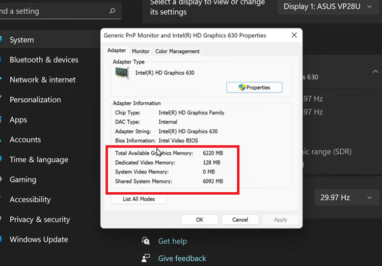 How To Check Graphics Card Video Memory (VRAM) On Windows
