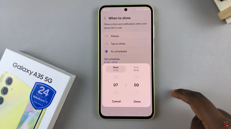 How To Set Schedule For Always ON Display On Samsung Galaxy A35 5G