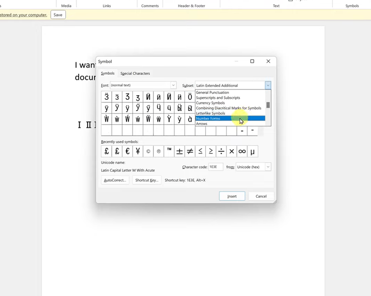 How To Type Roman Numbers In Microsoft Word