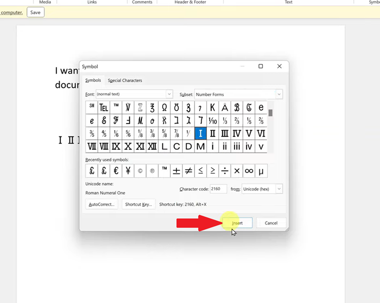 How To Type Roman Numbers In Microsoft Word