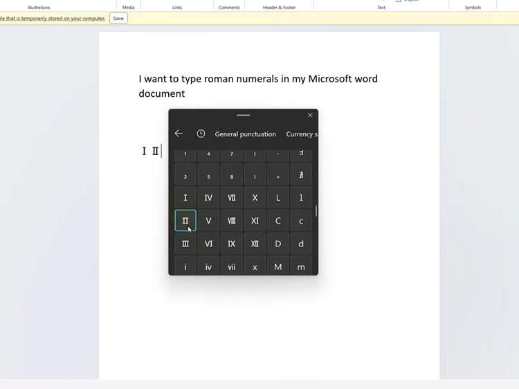 How To Type Roman Numbers In Microsoft Word