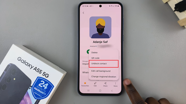 How To Unblock Contacts On Samsung Galaxy A55 5G