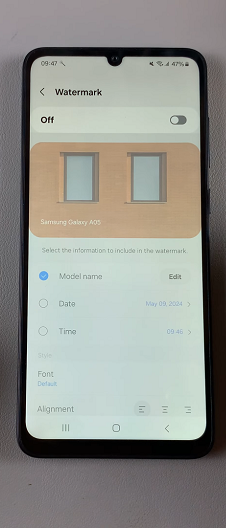 How To Disable Watermarks On Samsung Galaxy A05