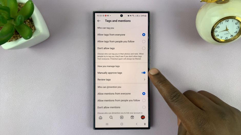 How To Enable  Manually Approve Tags On Instagram