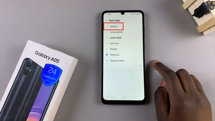 How To Revert To Default Font Style On Samsung Galaxy A05