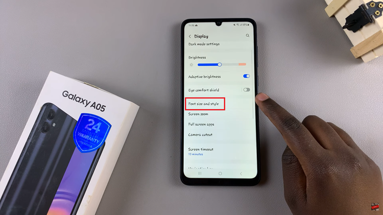 Revert To Default Font Style On Samsung Galaxy A05