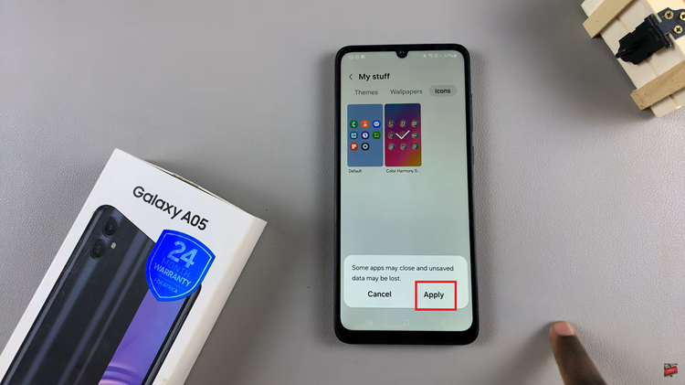 Revert To Default Icons Theme On Samsung Galaxy A05