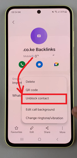 How To Unblock Contact On Samsung Galaxy A35 5G