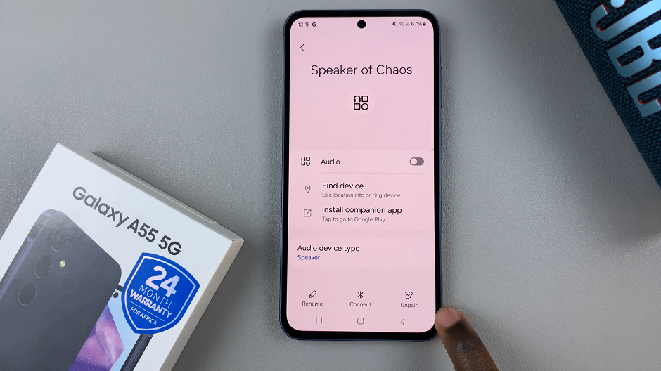 How To Unpair Bluetooth Speaker On Samsung Galaxy A55 5G