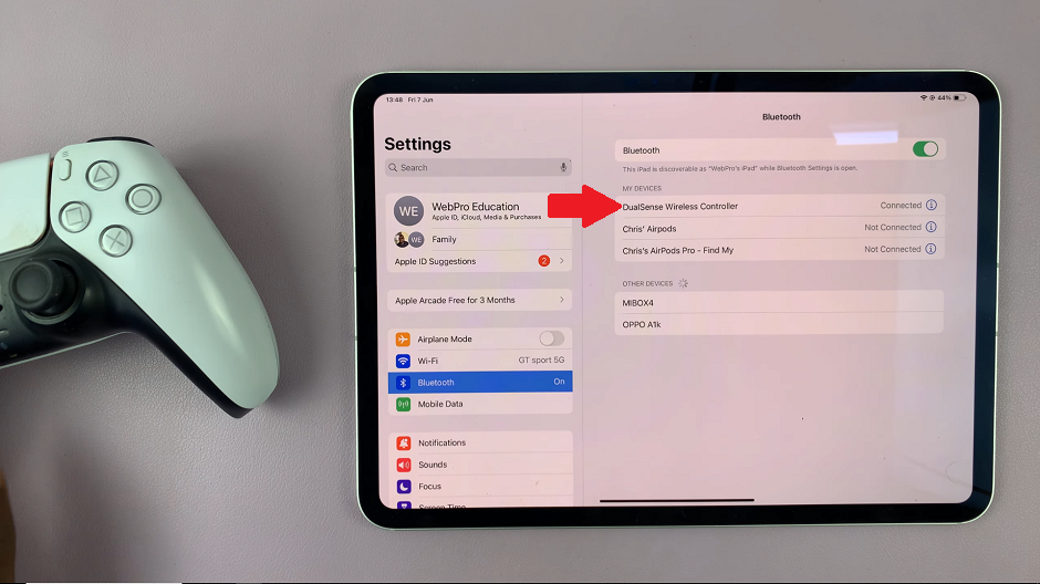 Connect PS5 Controller To M4 iPad Pro