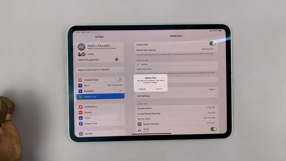 Remove / Delete eSIM On M4 iPad Pro