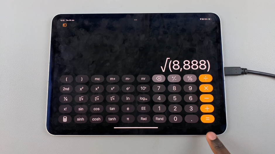 Calculate Square Root On iPad Calculator