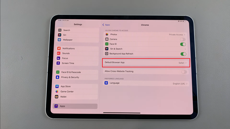 How To Change Default Browser On iPad