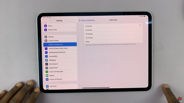 How To Change Screen Timeout Period On M4 iPad Pro