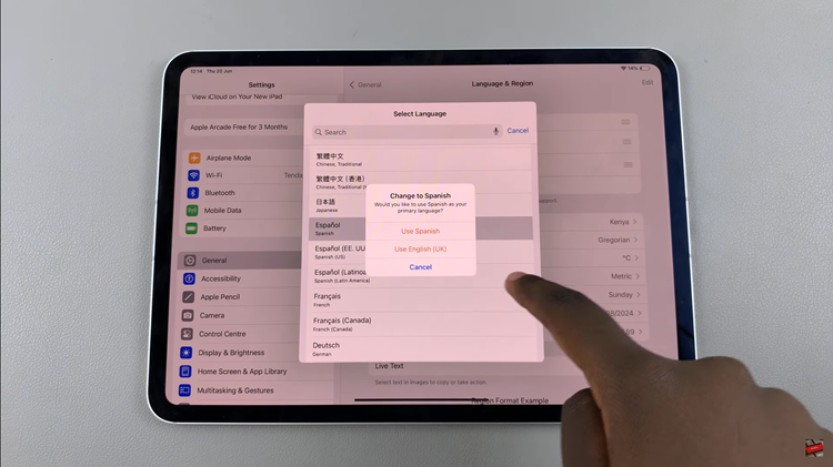 How To Change System Language On iPad