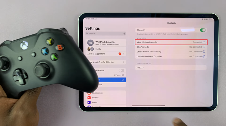 How To Connect Xbox Wireless Controller To M4 iPad Pro