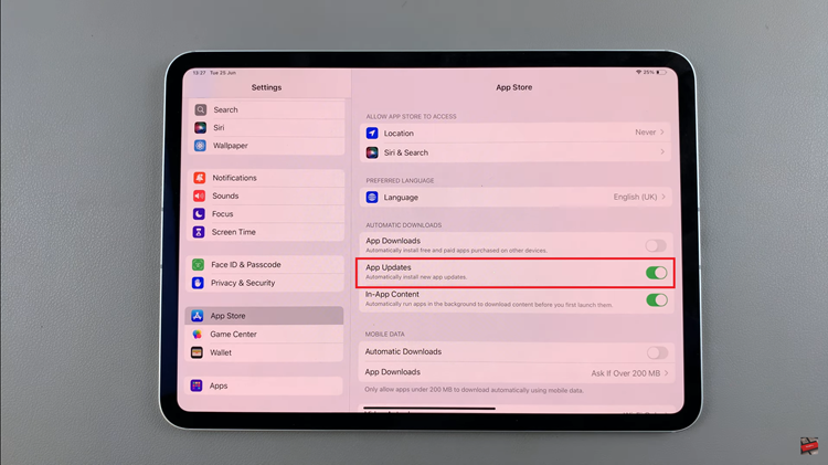 How To Disable Automatic App Updates On iPad